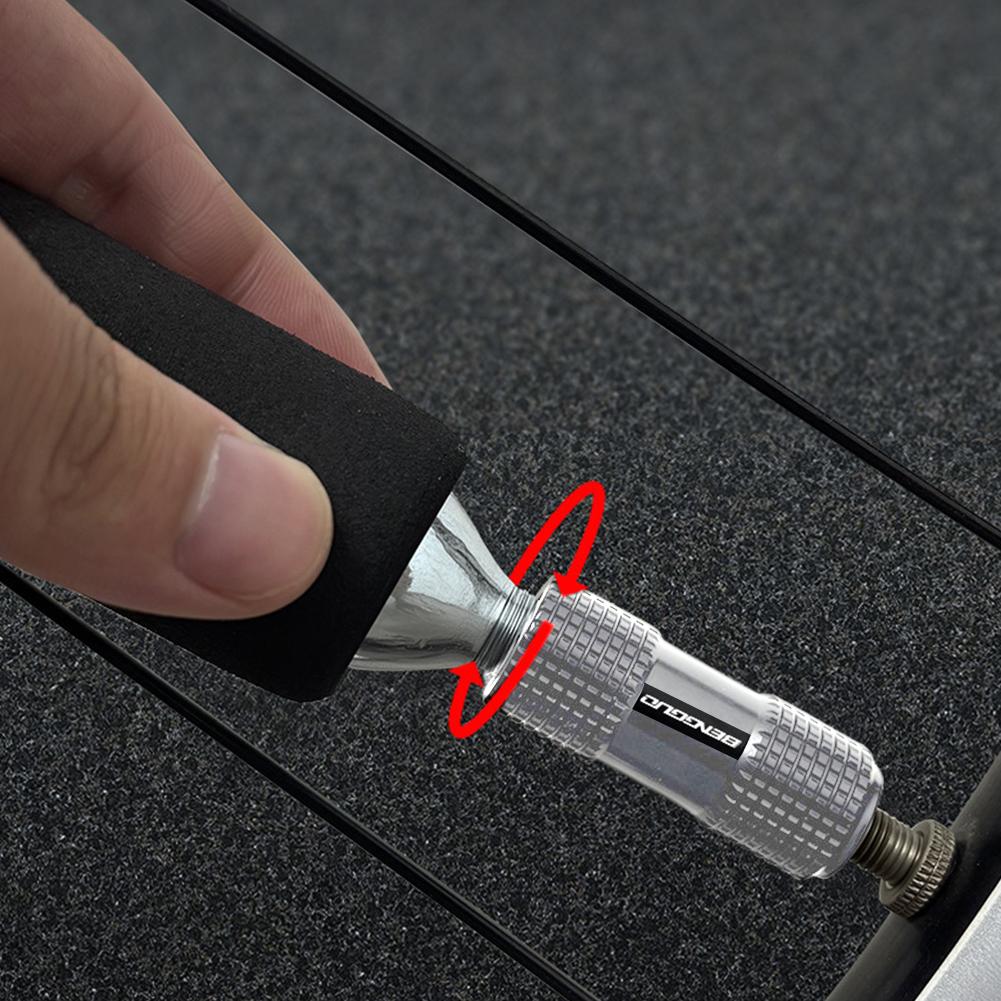 Portable Tire Inflator Valve with Protective Case Bicycle Pump Valve Wear Resist Small Gas Nozzle Tire Repair Kit
