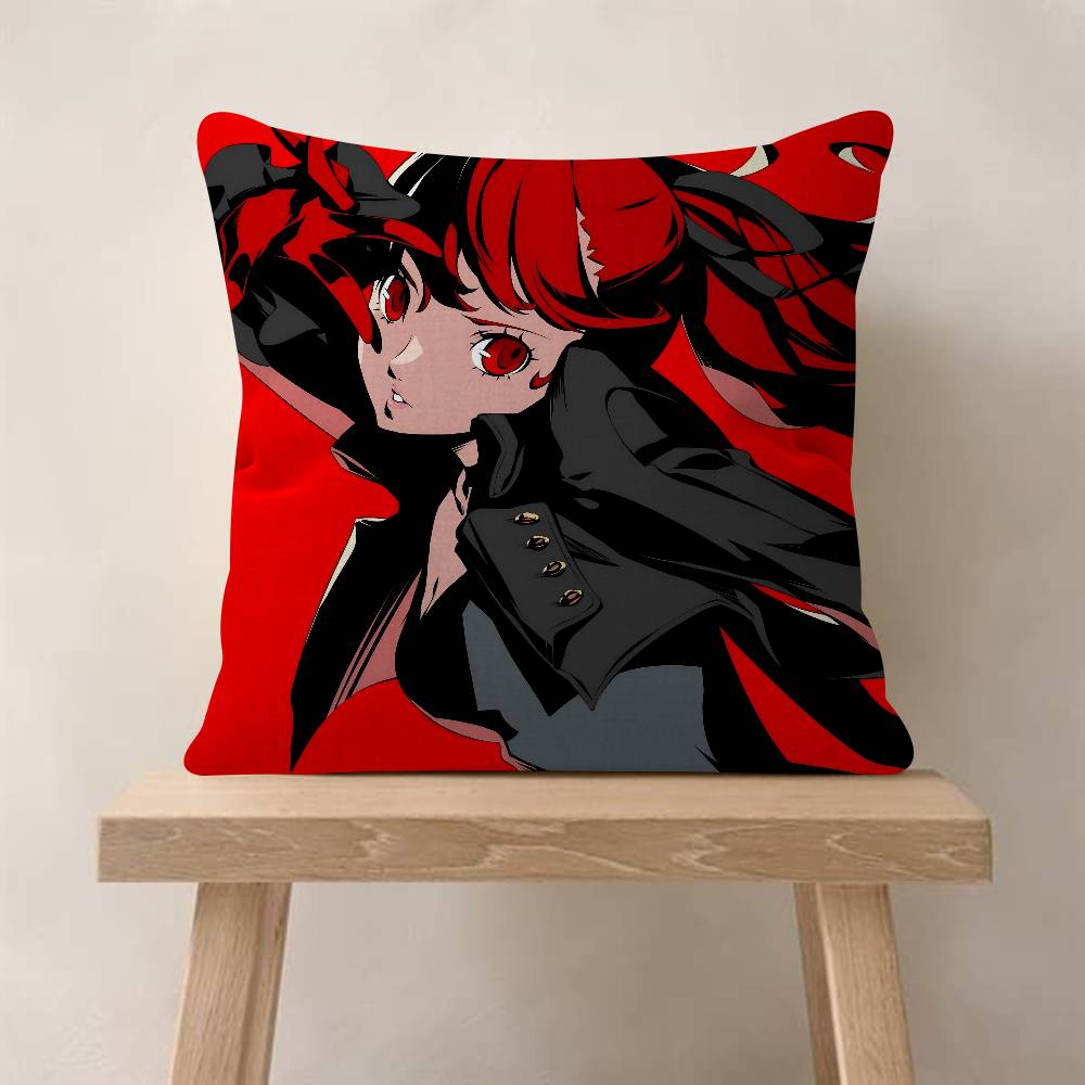 Game P-Persona 5 Cushion Cover Pillow Cover Decor Pillowcase Printed Cushion Case For Couch