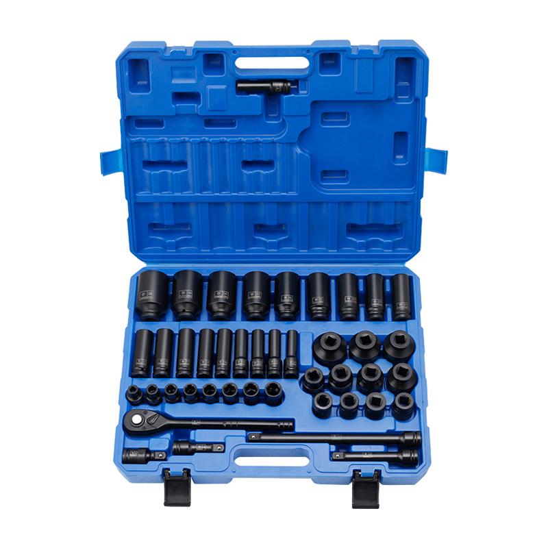 43-Piece Heavy-Duty 1/2-Inch Hexagonal Electric Impact Socket Wrench Set