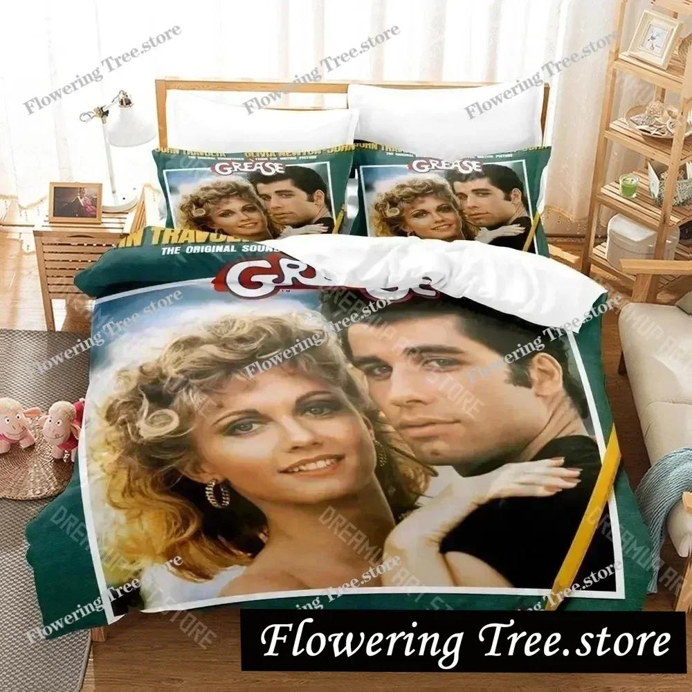 3D Print Grease Bedding Set Boys Girls Twin Queen King Size Duvet Cover Pillowcase Bed boys Adult Home Textileextile029