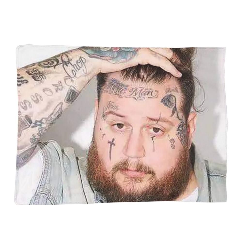 Jelly Roll Beautifully Broken Tour Rapper Blanket Soft Flannel Throw Blanket Plush for Bed Living room Picnic Travel Couch
