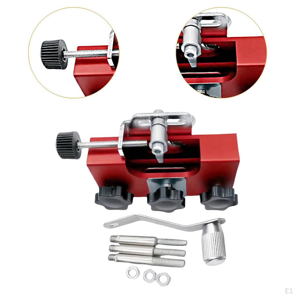 Sharpening Tool Jig Hand Crank Compact for Garden Worker Professional with 4/5/6mm Grinding Heads