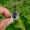 Gift For Her 925 Silver Natural Blue Sunstone Multi Stone Flower Adjustable Ring