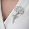Unique Exquisite Carnation Brooch with Pearls Luxury Floral Corsage Decorative Lapel Pin Women's Accessory