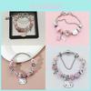 Braccialetto con Perline a Forma di Cuore Hello Kitty con Cristalli Scintillanti per Donne e Ragazze