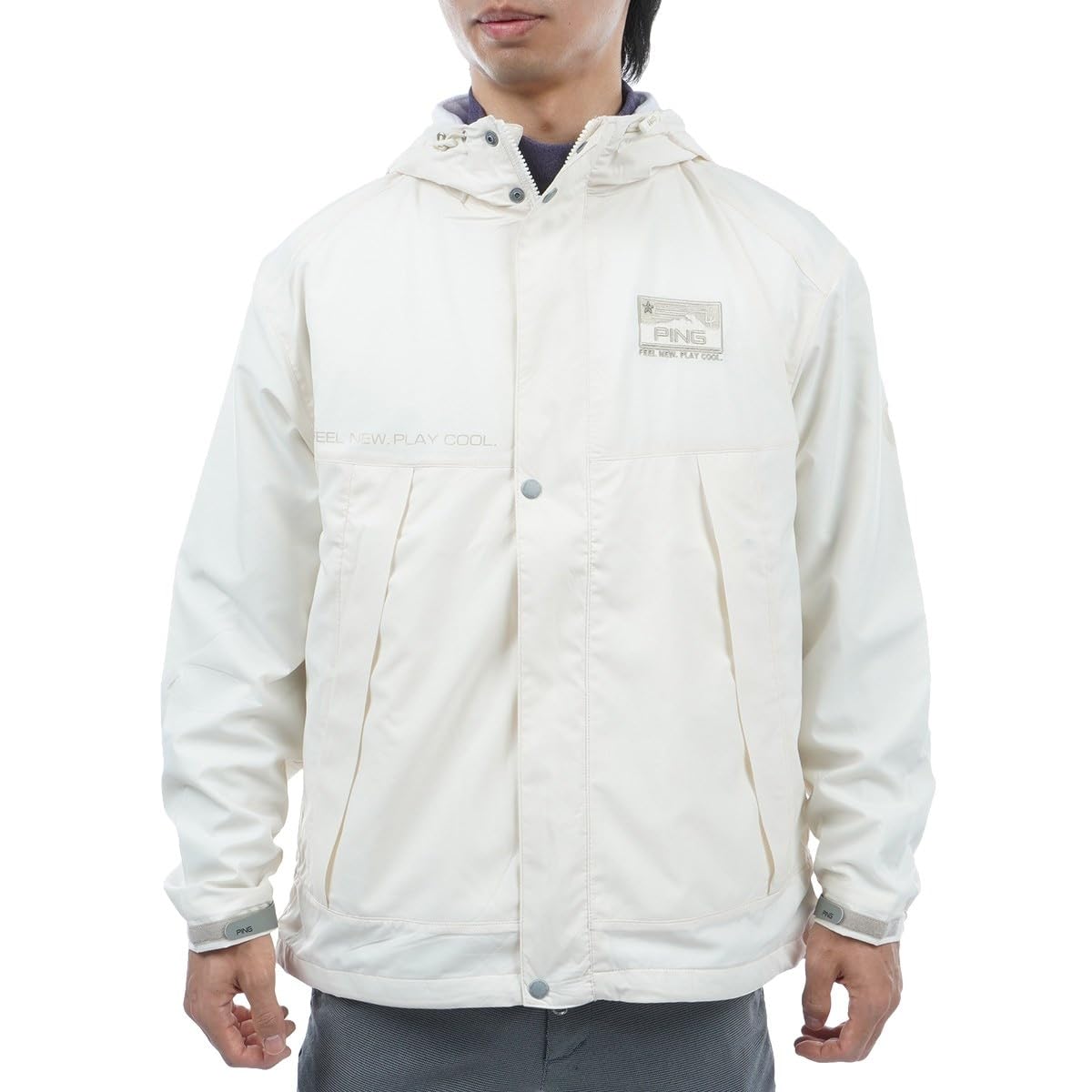 

Водоотталкивающая рубашка 3WAY Blouson Blouson Golf L [Pin Apparel] Мужская (Комплект жилета) / / 621-3220003 031_Белый