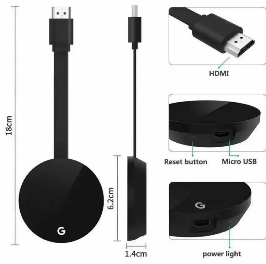 Support Chromecast Google Wireless WiFi mirascreen HDMI-compatible HD Display Dongle Media Streaming Video Tv Smart Home For ios