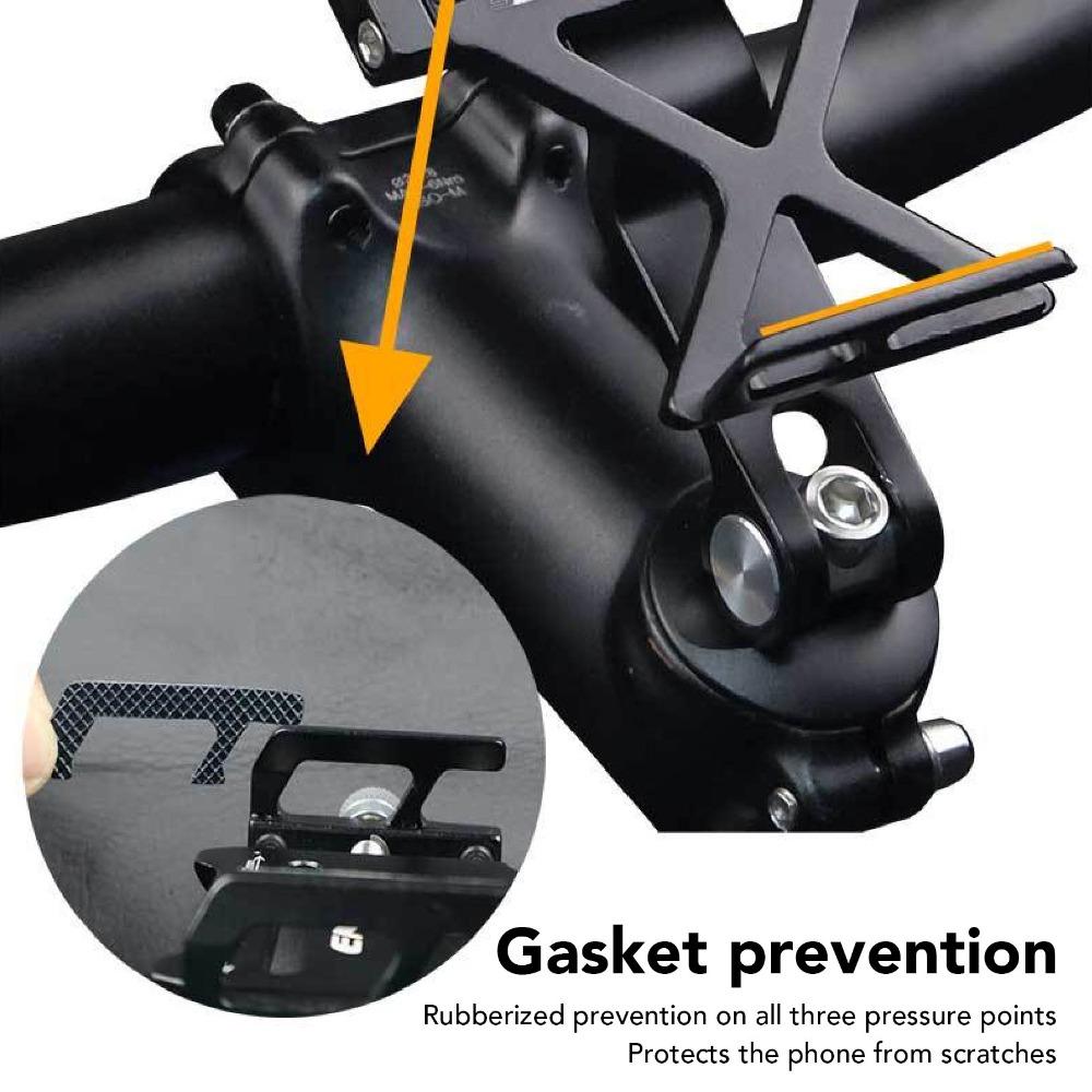 Anti Slip Bike Stem Phone Stand for 4.2‑6.8 inch cell phones Mountain Bike Road Bike