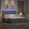 VidaXL Ottoman Bed Frames and Light Grey Mattress 180x200 Cm Fabric, Bed Frame, Upholstered Bed Frame 3314190