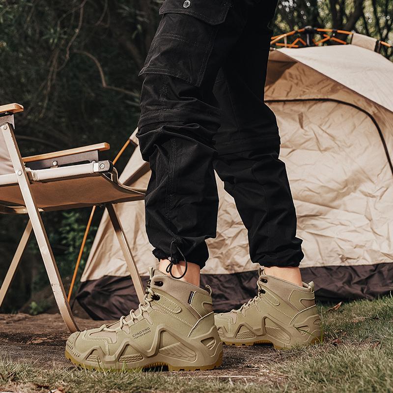 Men’s Grey Deserts Chakkas Shoes Casual Hiking Boots Black Outdoor Khaki Shoes Plus Size High Top