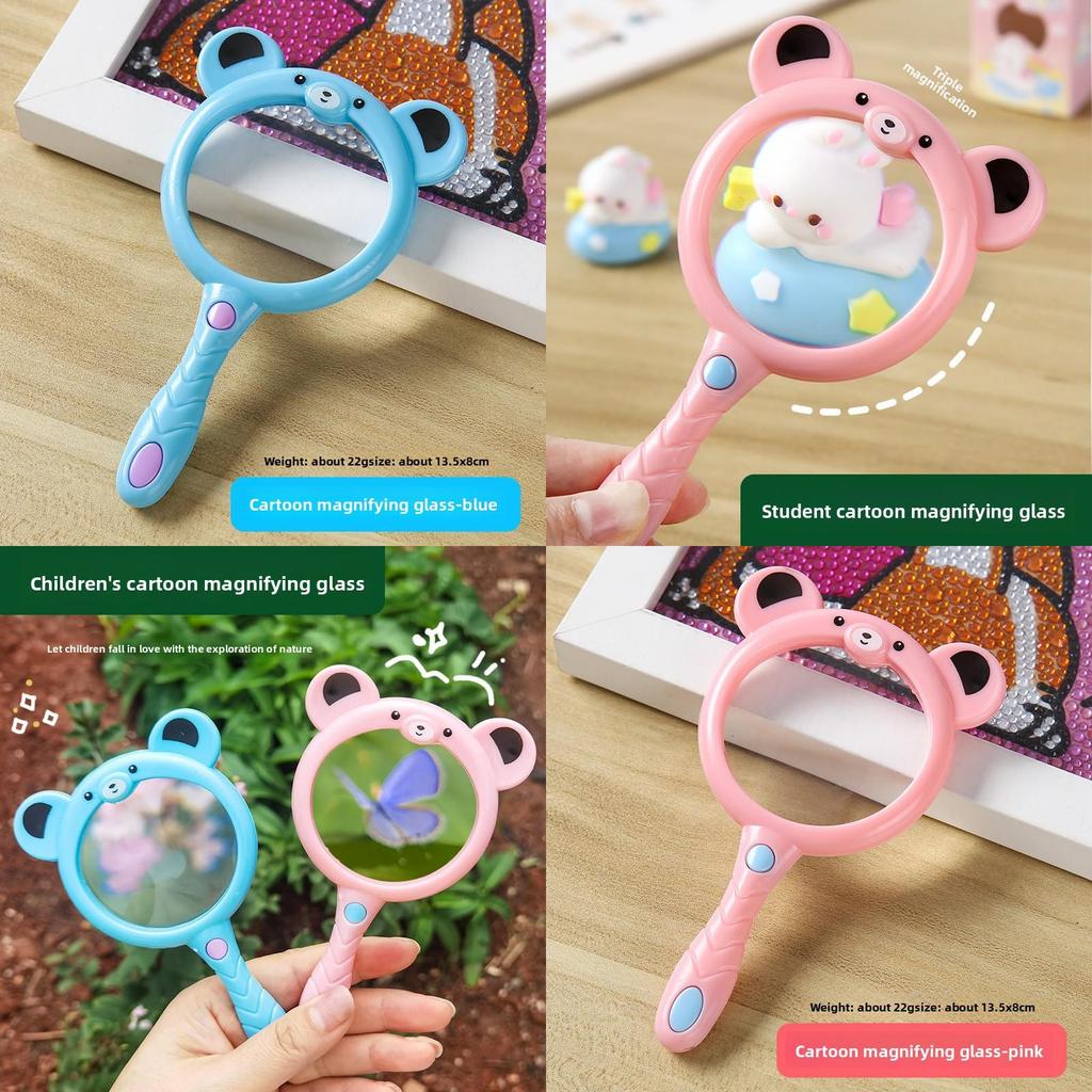 Kids Portable Magnifying Glass With Durable Plastic Frame For Educational Use And Exploration