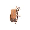 Michael Kors Jaycee Gold Letter Logo All-over Printing Leather School Bag Backpack Backpack Small Size Women's Brown