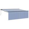 Retractable Awning Blue and White 400 X 300 Cm