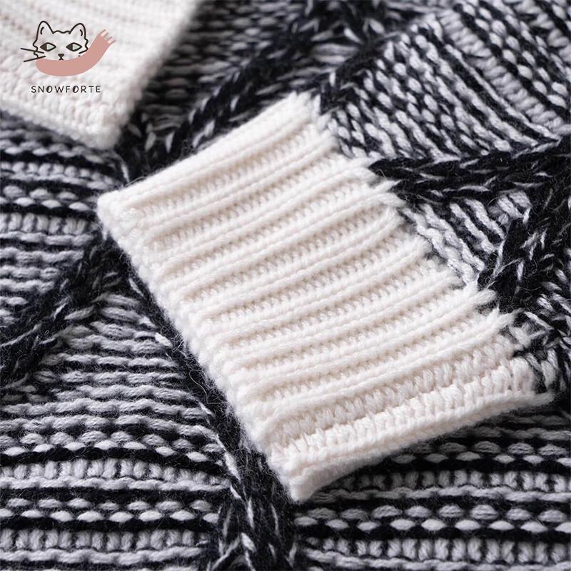 Snoford Women's Argyle Cashmere Blend Sweater