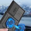 For Samsung S25 Ultra S25 Plus S24 FE Slide Camera Lens Armor Hard Protection Cover for Galaxy S 25 S25+ Magnetic Ring Holder Case