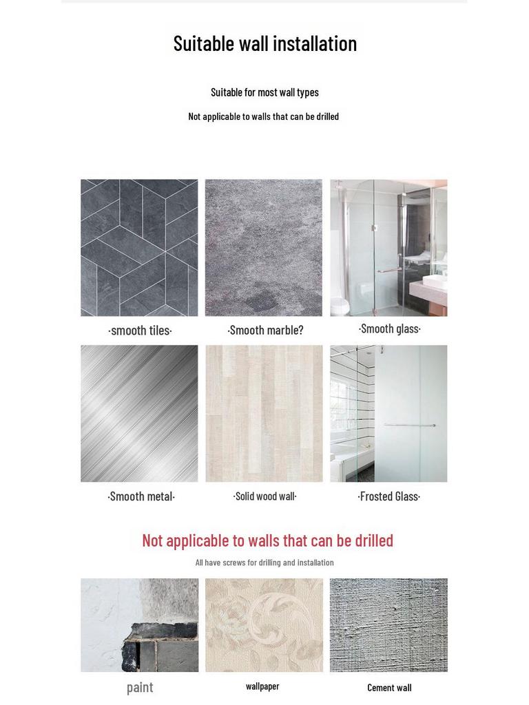 304 Stainless Steel Bathroom Wall-Mounted Shower Rack with Mirror Shelf