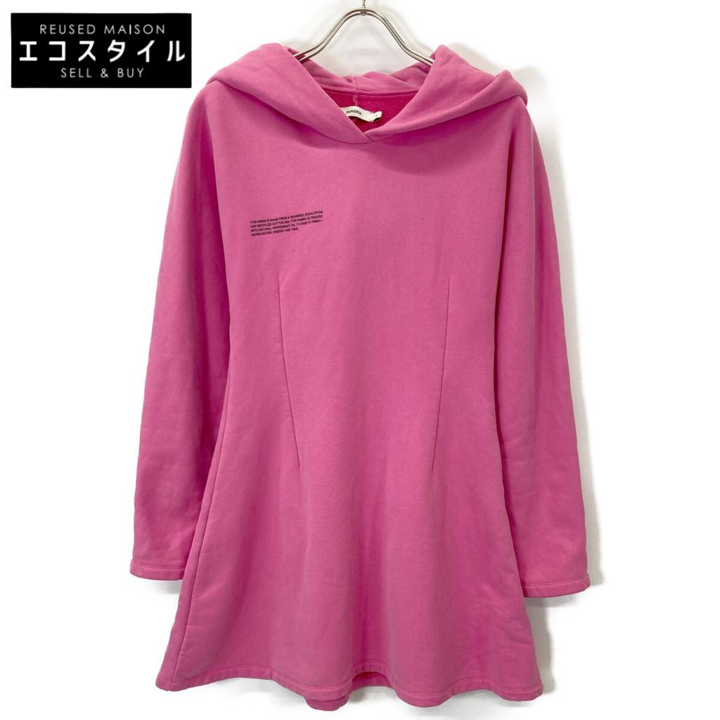 Pangaia Pink Cotton Logo Hoodie Dress Dress M pinkUsed