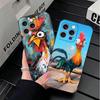 Chicken Hen Rooster Soft Phone Case for iPhone 16 16E 17 Air 15 Pro Max 14 Plus 13 Mini 11 12 7 Black Cover Back Shell