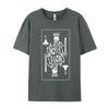 King Card Halloween Costume Funny Skull Skeleton Unisex TShirts Cute Round Neck Design Short Sleeve 100 Cotton Unisex Tshirts