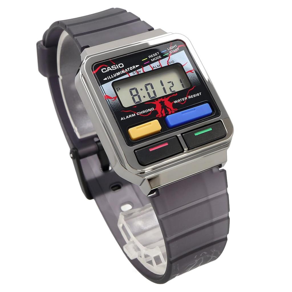 CASIO Digital Watch Stranger Things Collaboration Model A120WEST-1A Unisex Skeleton Grey