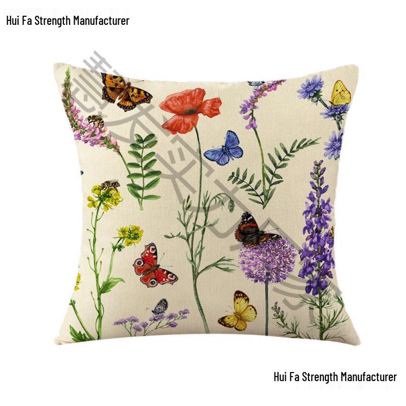 Fresh Plant Throw Pillow - Home Decor Pillowcase for Bedside or Sofa