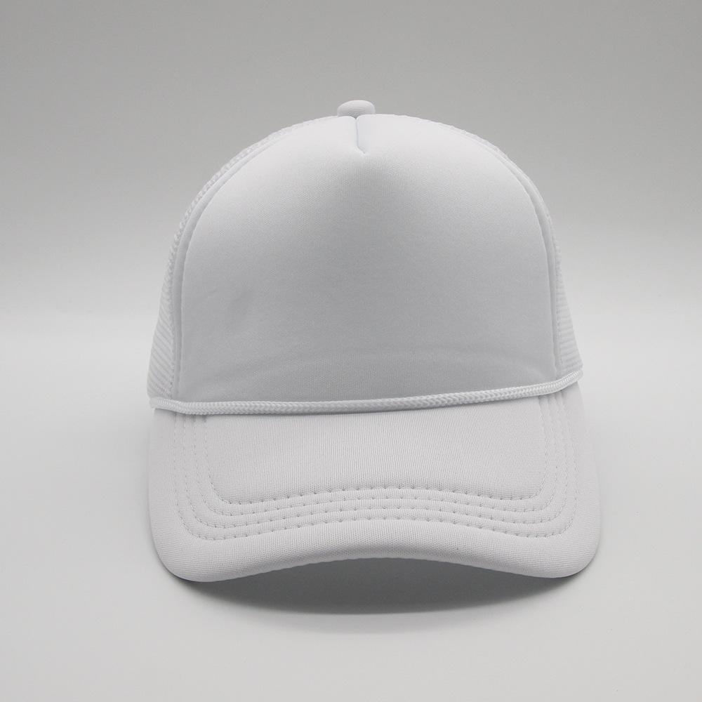 New Trucker Caps Men Women Plain Blank Foam Mesh Baseball Cap With Rope Summer Breathable Outdoor Sport Sun Visor Hats