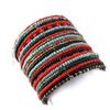 Les Trésors De Lily [N0691] - Designer Bracelet 'Katmandou' Black Red Turquoise