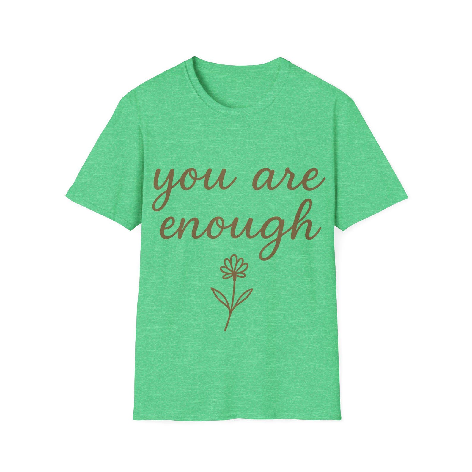 You Are Enough Unisex Softstyle T-Shirt, Inspirational Tee, Motivational Apparel, Affirmation Shirt, Self-Love Gift, Casual Wear S