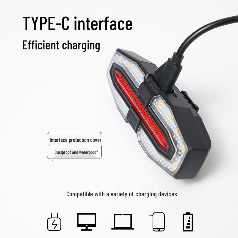 Wireless Remote Control Bicycle Turn Signal Light & Horn with USB Charging