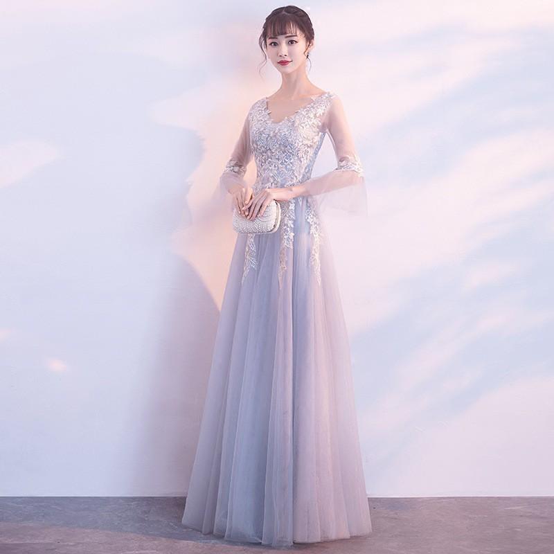 1011 summer new dream fairy gas can usually wear temperament long host banquet evening dress