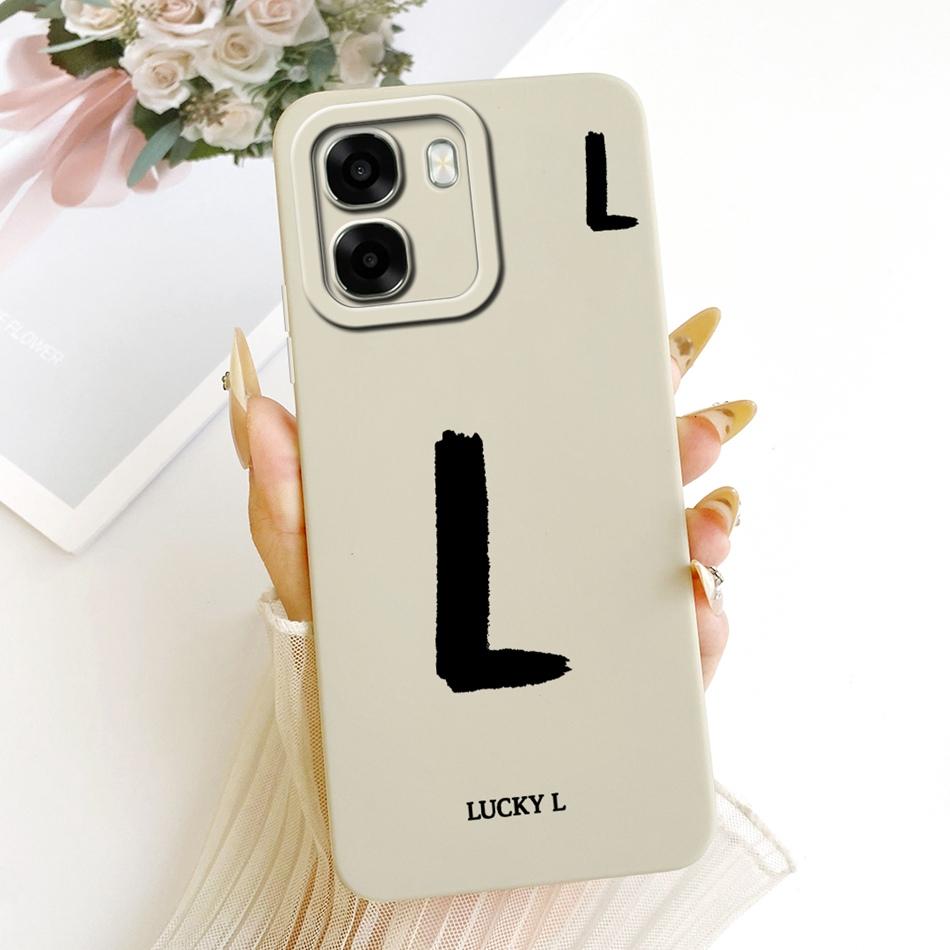 For OPPO A6X A6 A6T Pro 4G 5G 2026 Lucky Initial Letter Phone Case For Oppo A6 A6x A6t Soft Silicone Shockproof Cases Bumpers
