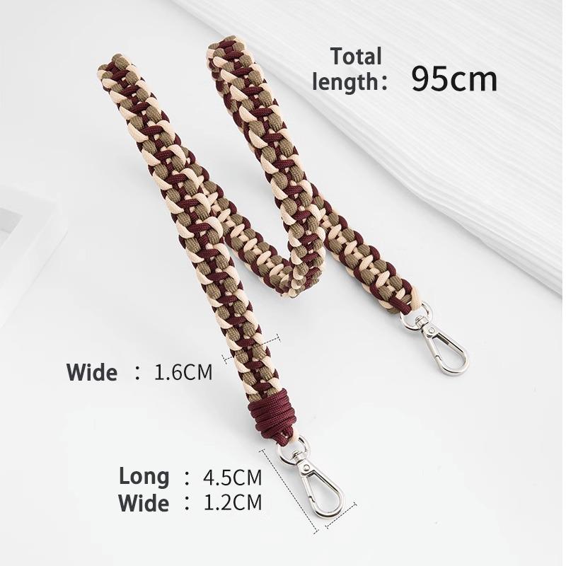 EverToner Suitable For Long-champ Mini Pure Handmade Woven Shoulder Strap DIY Colored Braided Rope Crossbody Bag Strap