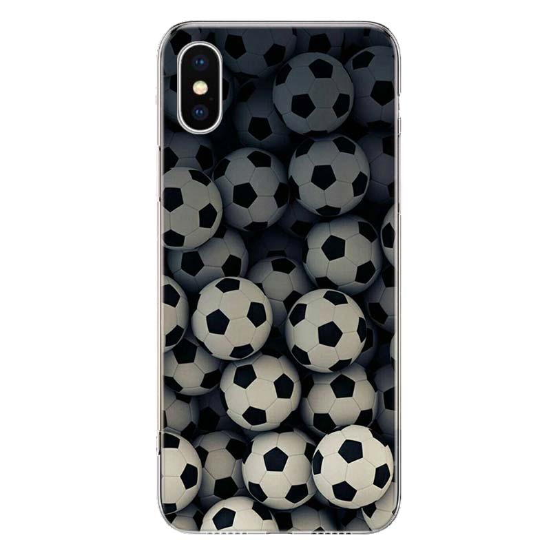 Fire Football Soccer Ball Phone Case For iPhone 11 12 13 Mini 14 15 Plus 17 Air 16 Pro Max 16E 7 8 SE 2020 Customized Print Cove