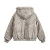 Mens Hooded Puffer Jacket Winter Thick Warm Cotton Coat With Faux Fur Collar Loose Fit Short Style Streetwear
