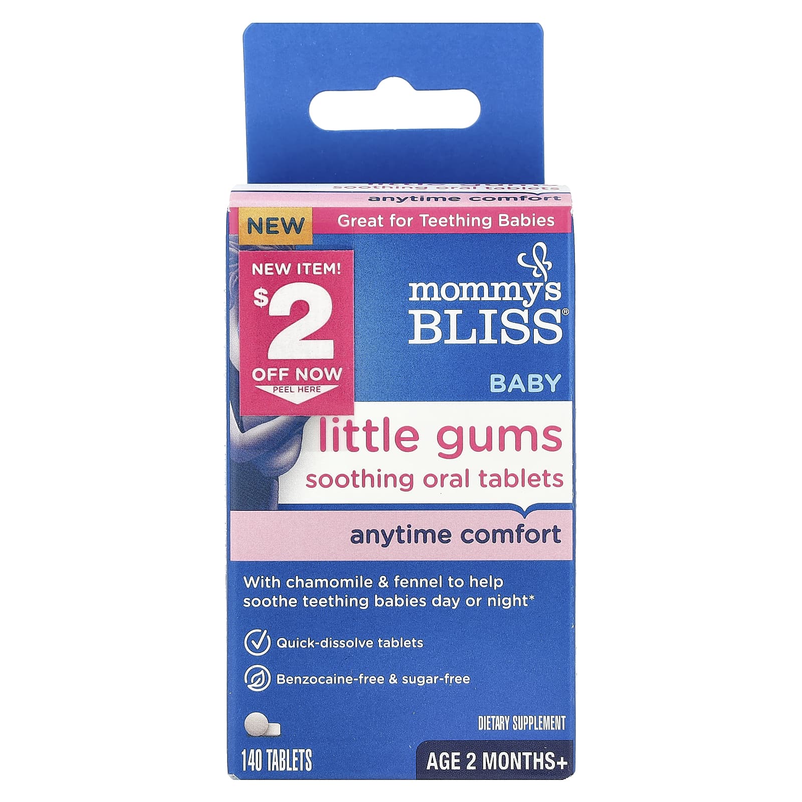 

Mommy S Bliss, Baby Little Gum Calming Oral Tablets, 2 Months+, 140 Tablets