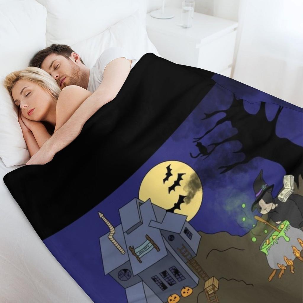 Willow the witch - Halloween Guinea pig Throw Blanket Shaggy sofa bed Bed Fashionable decorative Blankets