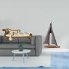 Miniature Wooden Sofa Bed And Sailing Boat Decor Model DIY Accessories for Dollhouse Lounge Room