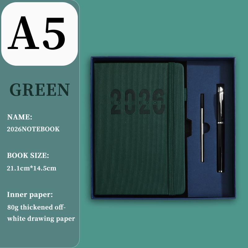 2026 Cross-Border English Diary with Band: Annual Calendar, Weekly Planner, 365-Day Efficiency Notebook