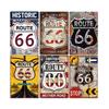 Vintage USA Route 66 Sign Metal Tin Plate Bar Pub Club Man Cave Wall Decoration Plaque Retro Poster Home Decor 30X20CM