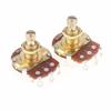 Dependable A500K A250K B500K B250K Brass Shaft Guitar Potentiometer Low Torque And Noise Smooth Feel