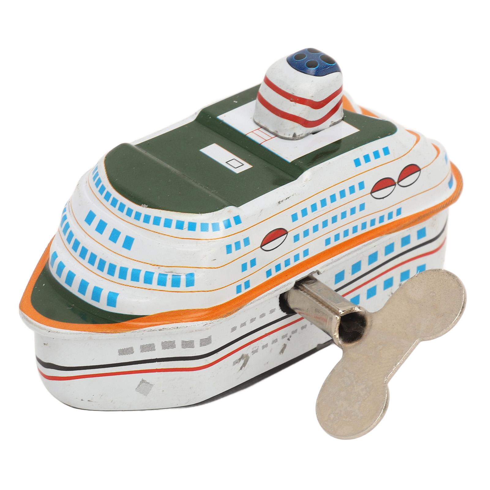 

Cruise Ship Tin Toy Wind Up Toy Collection Crafts Personalized Gifts Creative Props Vintage Collectible Kids Gift