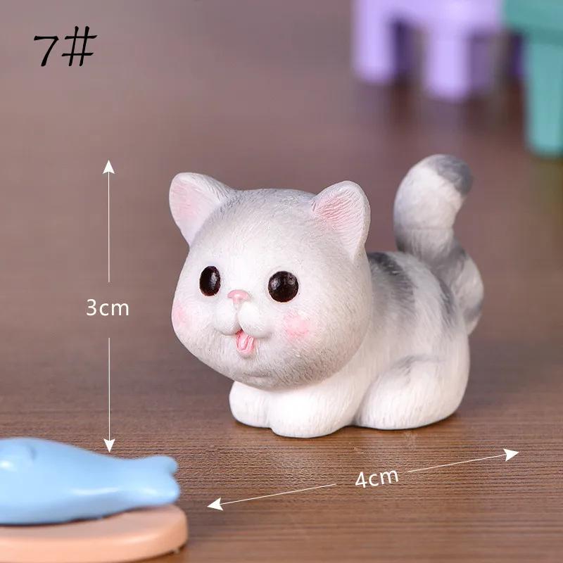 Naughty Kitten Pet Cartoon Bonsai Succulent Ornaments Cute Cats Micro Landscape Diy Gardening Accessories Garden Decoration