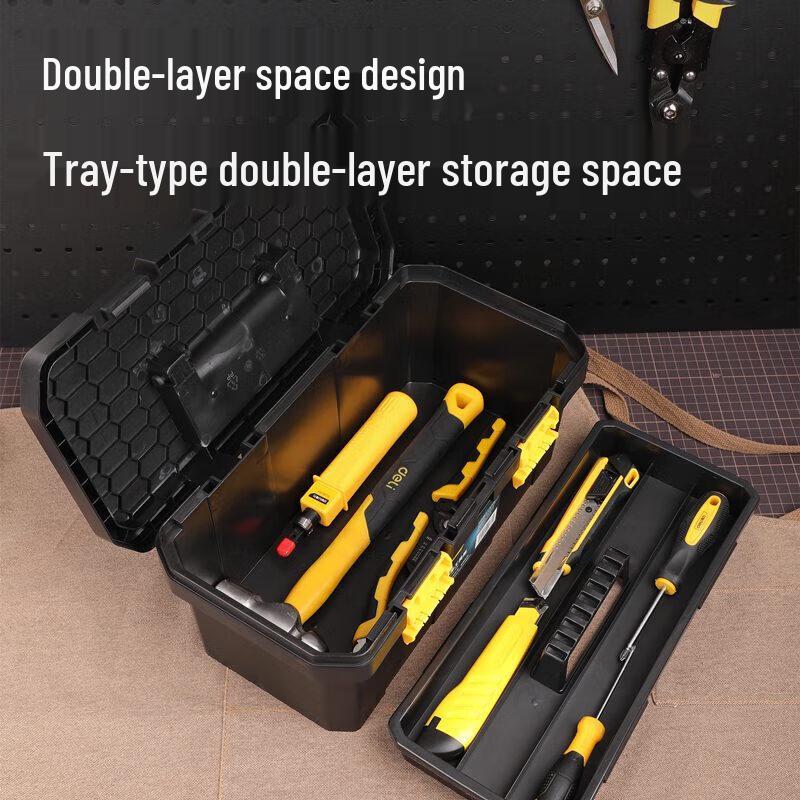 Deli 15-inch Portable Tool Box