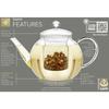 Set de Thé - Teabloom - Théière en Verre 1,2 L - 4 Tasses Isolées - Infuseur en Verre - Chauffe-thé
