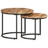 Day and Night - Day and Night Stackable Tables 2 Units Rough Mango Wood