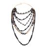 Exaggerated Heavy Industry Stacks Imitation Pearl Necklaces, Fashionable Multi-Layer Long Handmade Beaded Chain Necklaces