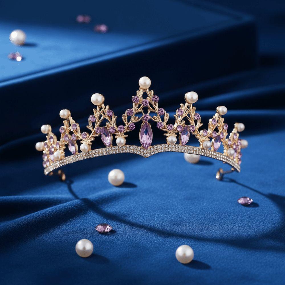 Baroque Vintage Wedding Hair Accessories Rhinestone Bridal Tiara Queen Crown  Pageant Competition