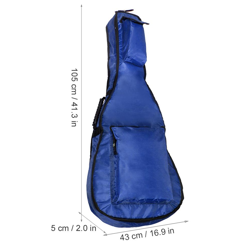 Shuffle 41 Inch Adjustable Double Shoulder Straps Waterproof Guitar Gig Storage Bag(Blue)