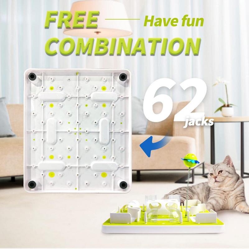 Cat Feeder Slow Eating Bloat Stop Food Plate Maze Interactive Puzzle Anti Skid Dishes Tray Home Pet Accessories Training Tool