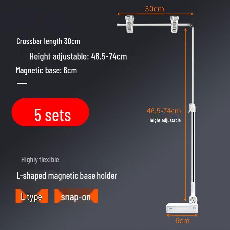 Stainless Steel T-Shaped Retractable Desktop Poster Display Stand